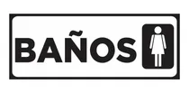 Comprar Cartel Baños Indicador De Baños 10x25 Cm Mujer Alto Impacto