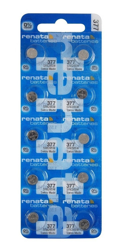10 Baterías Pila Renata Suiza 377 O Sr626sw Para Reloj