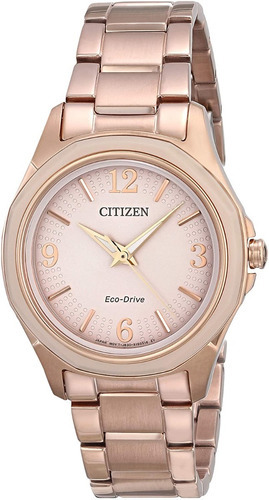 Reloj Citizen Eco Drive Rose Gold Original Mujer E-watch Color de la correa Oro rosa Color del bisel Oro rosa Color del fondo Oro Rosa