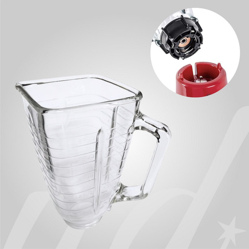 Copo Liquidificador Vidro Quadrado Compatível Com Oster