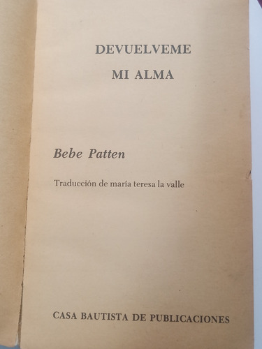 Libro Devuélveme Mi Alma