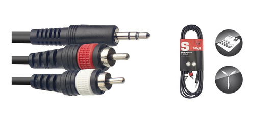 Cable De Audio Rca - Mini Plug 3mts Stagg Syc3mpsb2cm