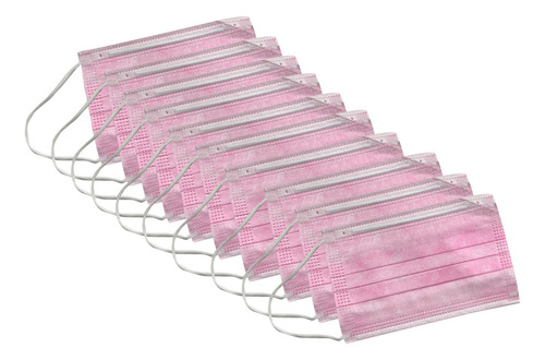 Barbijo Niños Talle Unico Pack X 50 Unidades Modelos Varios Rosa Lisa