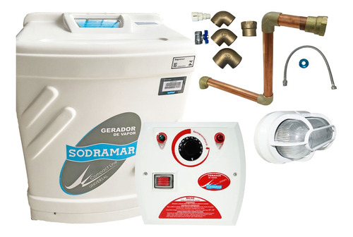 Sauna A Vapor Até 18m³ Sodramar 12 Kw + Kit Instala + Quadro