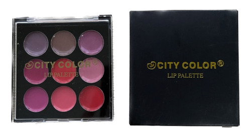 City Color ® Lip Palette Paleta Labial 9 Colores Labios Ev