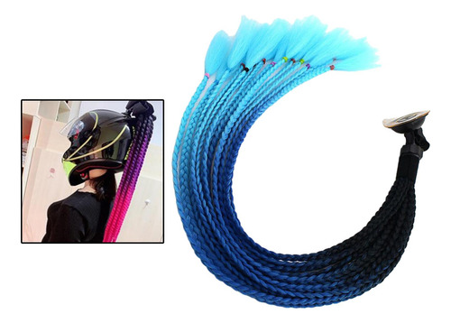 2 Pcs 55cm Capacete De Cabelo Pigtail Gradient Rabo De