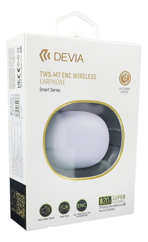 Audífono Bluetooth Gamer Devia M7 Enc Wireless Tws Lila