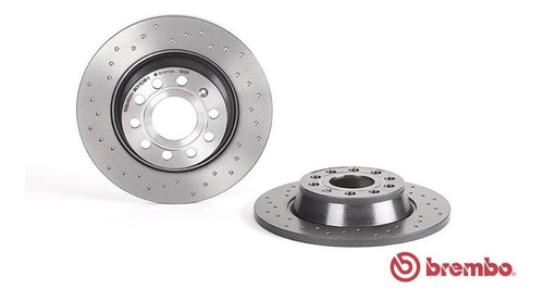 Imagen 1 de 4 de Discos Tras (2) Brembo Xtra Perforado Vw Bora Gli Gti Mk5 Tt