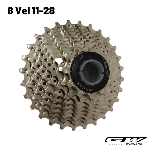 Cassette Gw De 8 Vel 11-28 Para Bicicleta De Ruta 