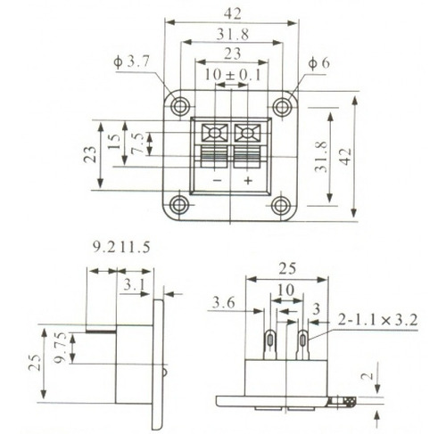 5x Borne Pressão 2 Vias Wp2-5 Audio Caixa Som Amplificador