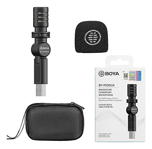 Grabador De Micrófono Boya Usb-a, By-m100ua Mini Shotgun Mic