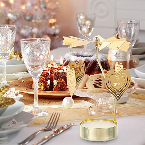 Candelabro Giratorio Navidad Corazón Amor Decoración Velas B