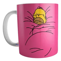 Comprar Taza Homero Simpson Cama Pastelito Meme Ceramica