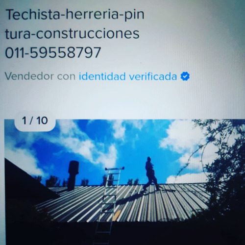 Techista Tejas,chapas,reparaciones. Pintura
