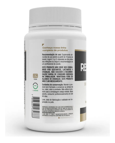 Kit (2 Unid) Resveratrol Plus 60 Cápsulas Vitafor Sem Sabor