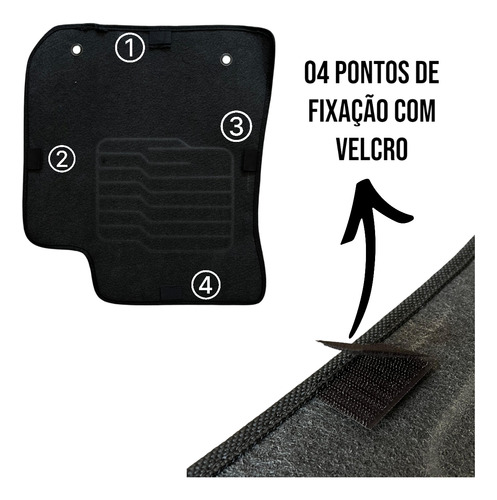 Jogo Completo Tapete Carpete Chevrolet Onix 2018 2019 Preto