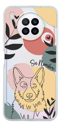 Funda Para Huawei Mujer Perro Pastor Alemán Minimal Nombre