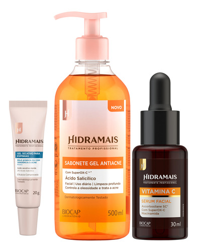 Kit Profissional Cuidados Com A Pele Facial 3 Produtos