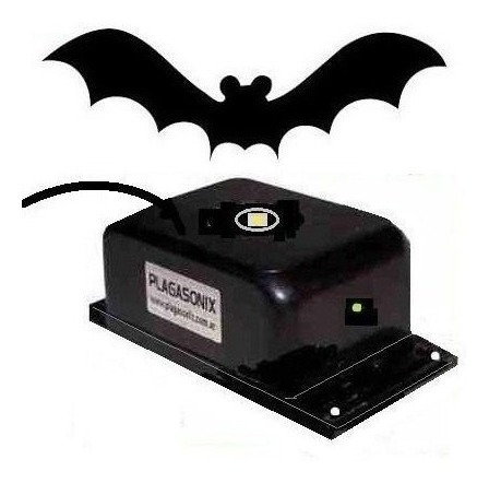 Imagen 3 de 9 de Espanta Murcielagos Ultrasonido 100m2 Para Techos M&t 102