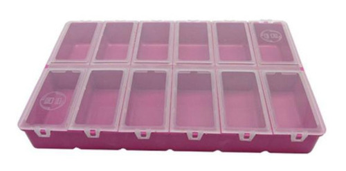 Estojo Organizador Box - Hi - 12 Divisórias - Es-12-rosa