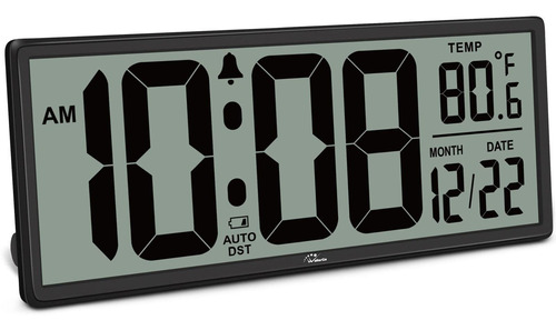 Wallarge Reloj De Pared Digital Grande, Funciona Con Pilas,