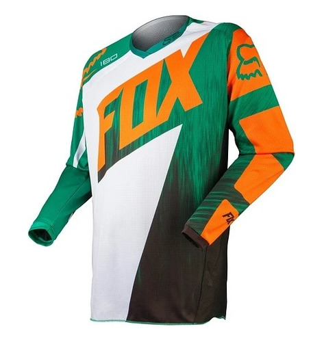 Jersey Fox 180 Vandal Green/orange Talla Xl