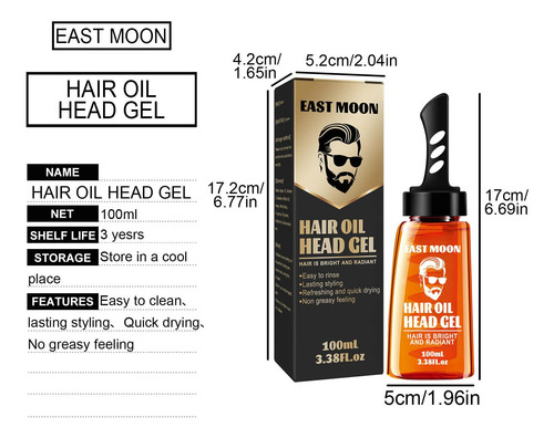 Y Hair Fijador Gel Con Peine Dip Men Care Styling Wax S 0002