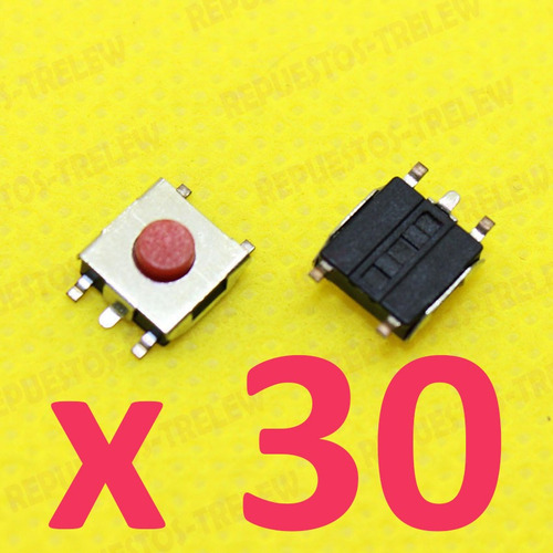 Boton X 30 Unidades 6x6x3.1 Mm - Modelo 23 Pulsador 5 Patas