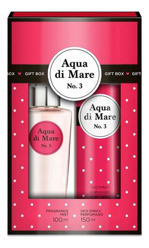 Perfume Aqua Di Mare Edt N° 3 100 Ml. + Desodorante 150 Ml.