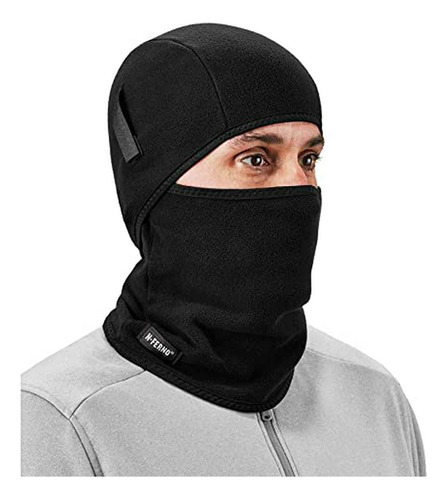 Balaclava Desmontable Con Correas, Color Negro.