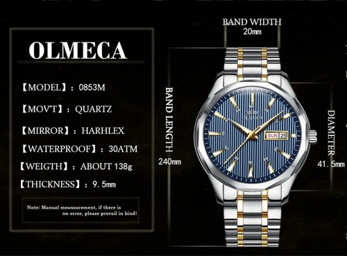 Relógio Masculino Luxo Original Dourado Prata Pronta Entrega