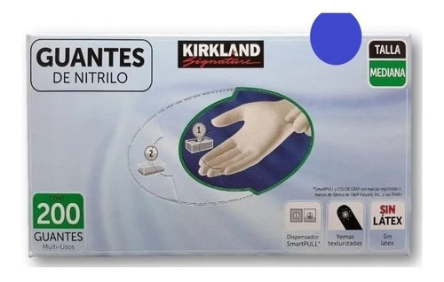 Guantes De Nitrilo Mediano 1 Caja 200 Piezas Kirkland