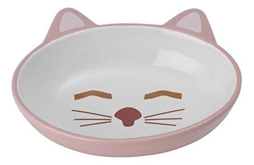 Petrageous Designs Here Kitty 550 Oval Pet Bowl Rosa Y Azul