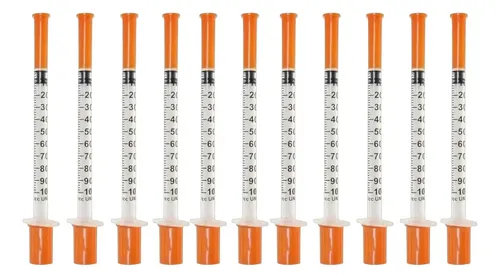 Seringa Insulina 1ml 8x0,30 Agulha Fixa - 10 Unidades