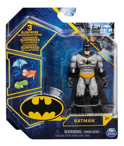 Batman Traje Gris 4 Pulgadas Colección Spin Master Figura   