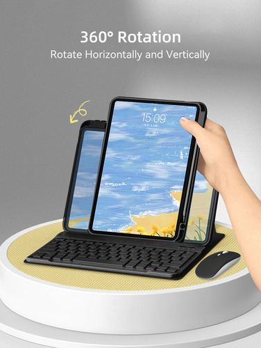 Y Compatible Con Funda De Teclado Para iPad iPad De 10,2 A