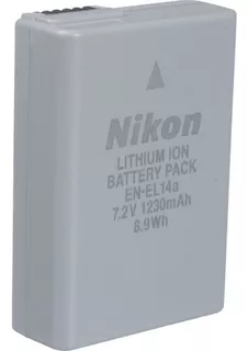 Bateria de íon de lítio recarregável Nikon EN-EL14a