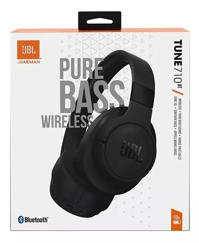 JBL Tune 710BT - Auriculares inalámbricos Bluetooth con micrófono, batería  de 50 horas, llamadas manos libres, portátiles (blanco, mediano)