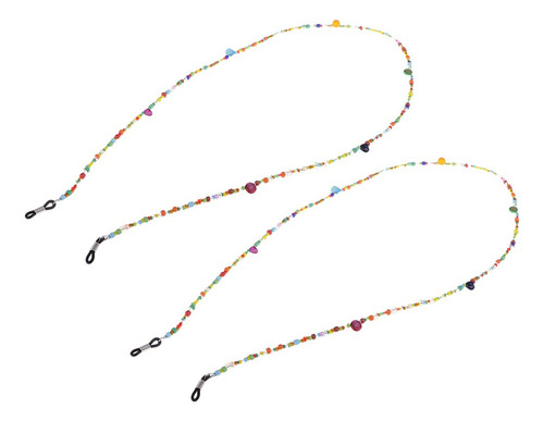 2x Sostenedor Collar Correa De Cadena Colorida Del Cordón