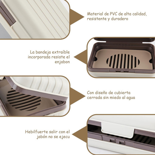 , Jabón Viaje Con Jabonera Portátil Y A Prueba Fugas Para