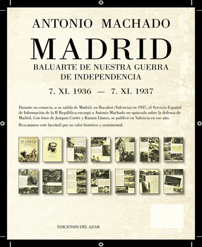 Libro Madrid Baluarte De Nuestra Guerra De Independencia