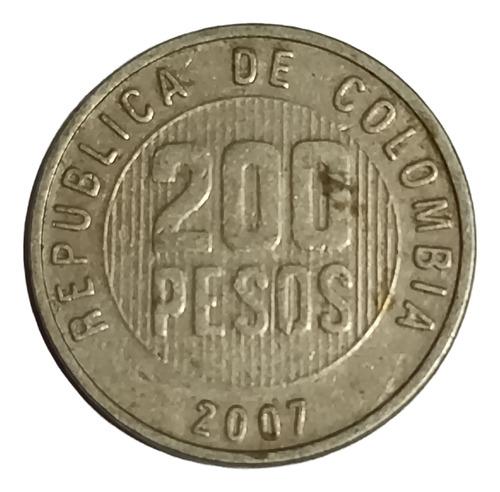 Monedas - Moneda Colombia 200 Pesos 2007 (Usado)