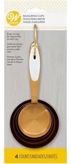 Kit Tazas Medidoras Doradas 4 Piezas Wilton Color Dorado