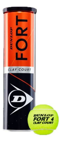 Tarro De Pelotas De Tenis Dunlop Fort Clay Court X4