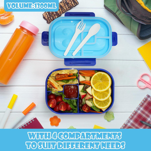 Mikkoa Lonchera Bento Para Niños, Lonchera Bento De 44.0 Fl