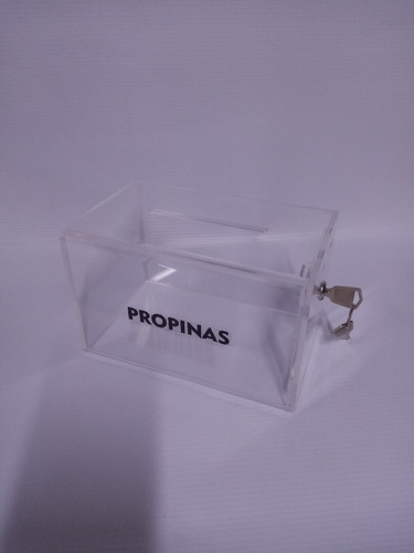 Caja Propinas Acrílico Cristal 