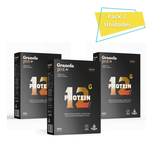 Pack 3 Granola Prot Sabor Cacao