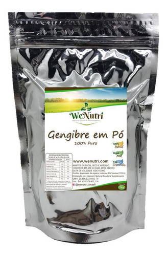 Gengibre Em Pó 100% Puro 1kg Wenutri