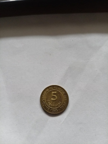 Vendo Moneda De 5 Céntimos Peru 1985