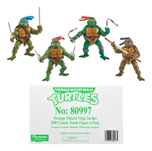 Figura De Acción Tmnt Classic 4 2003 Turtles, Paquete De 4 U